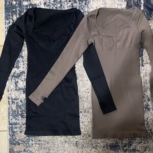 OQQ (2) size small dresses! Black and brown NWOT